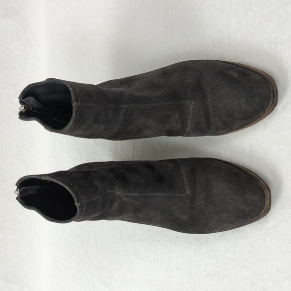 rag & bone GRAY SUEDE BACK ZIP Ankle Bootie - Picture 3 of 6